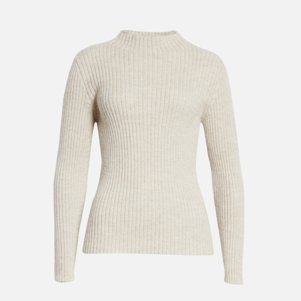 $495 MANSUR GAVRIEL Ribbed alpaca and silk-blend turtleneck sweater